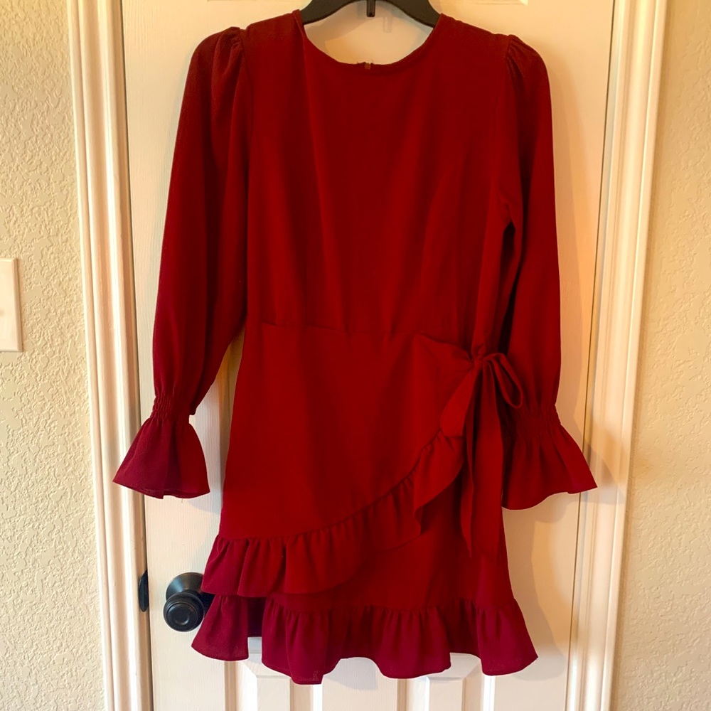 Red cocktail dress